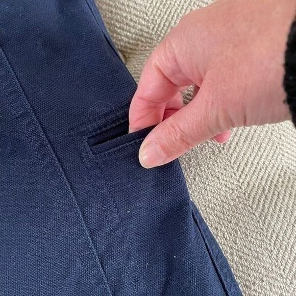 LL Bean Navy Blue Classic Fit Pants 10P Petite - Picture 2 of 8